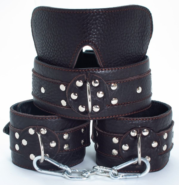 Набор фиксаторов "BDSM-​Арсенал" наручники, ошейник, маска 