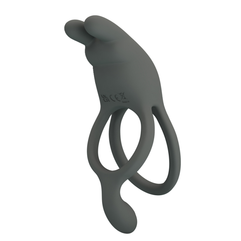 Кольцо эрекционное двойное "Pretty Love Master Ring" серое 