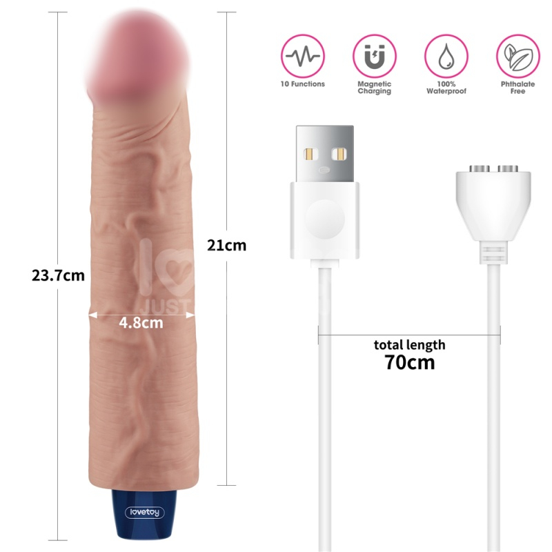 Вибратор мега реалистичный "Real Softee 9,5" мощный 