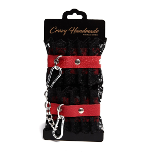 Наручники "Crazy Handmade" черное кружево